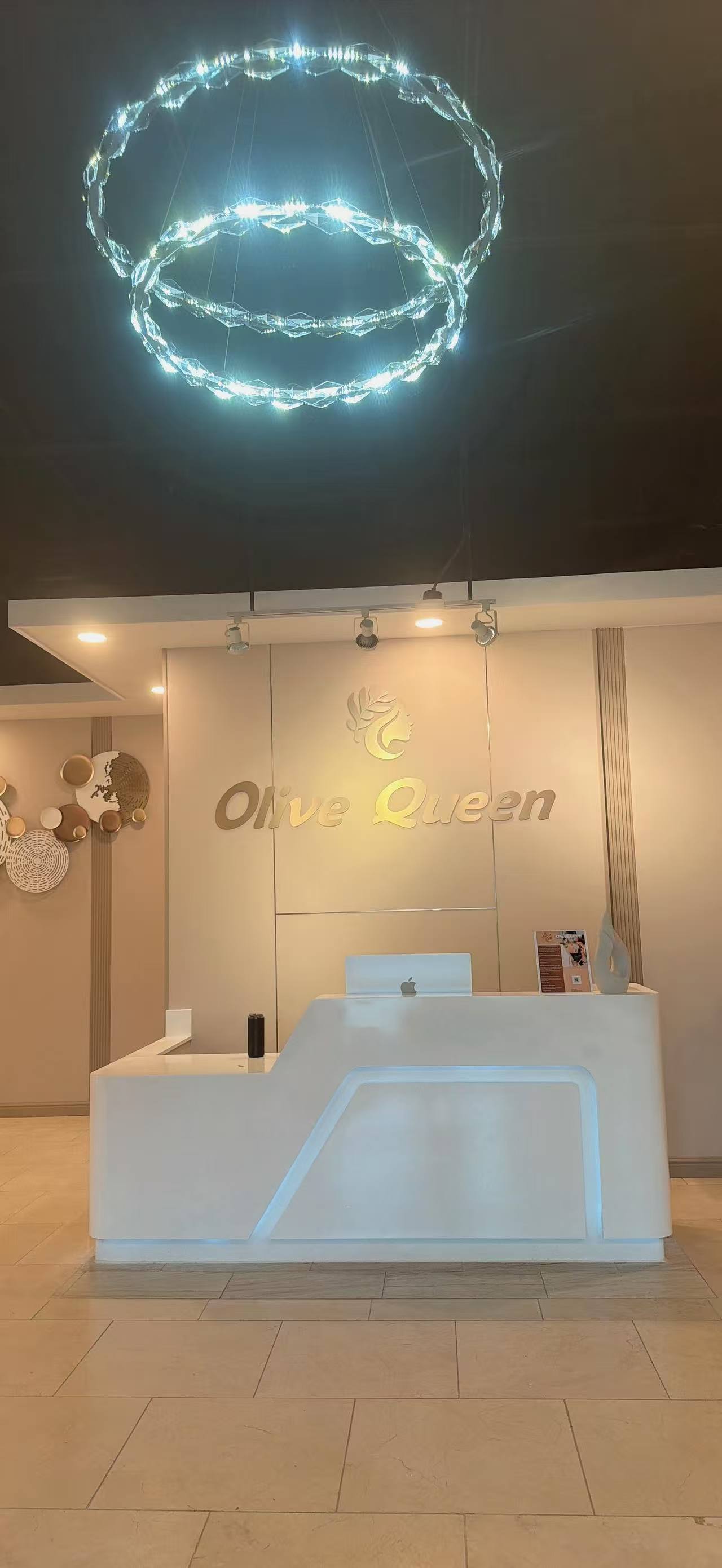 The Olive Queen reception desk